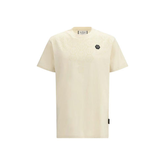 Philipp Plein Beige Cotton T-Shirt by Philipp Plein