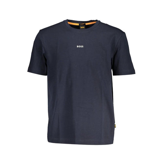 Hugo Boss Blaues Bio-Baumwoll-T-Shirt für Herren by Hugo Boss