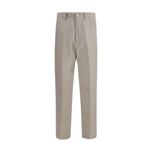 Brunello Cucinelli Cucinelli Beige Cotton Casual Pants by Brunello Cucinelli Cucinelli