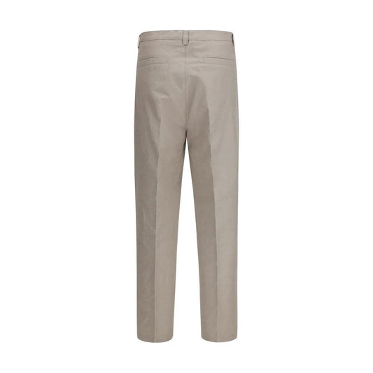 Brunello Cucinelli Beige Cotton Casual Pants by Brunello Cucinelli