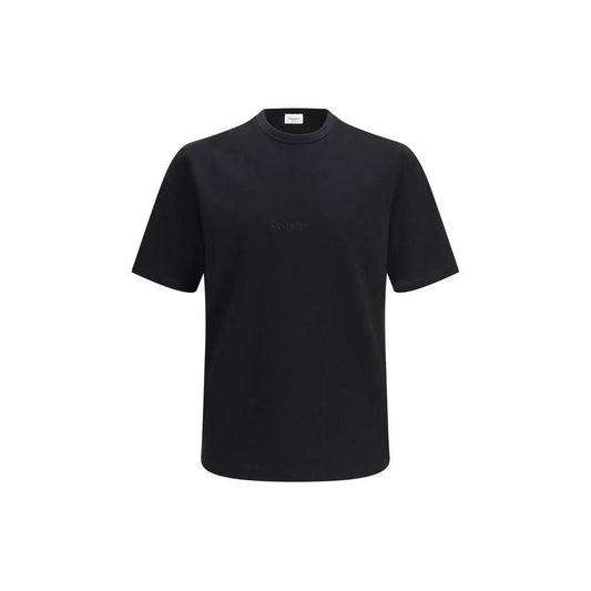 Saint Laurent Schwarzes Baumwoll-T-Shirt by Saint Laurent
