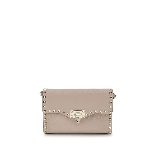 Valentino Garavani Beige Calf Leather Bos Taurus Schultertasche by Valentino Garavani