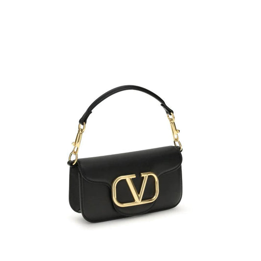 Valentino Garavani Schwarze Bos Taurus Kalbsleder Schultertasche by Valentino Garavani