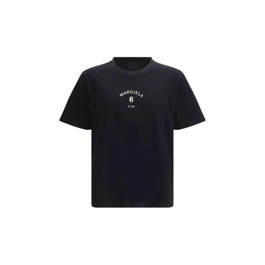 MM6 Schwarzes Baumwoll-T-Shirt by MM6