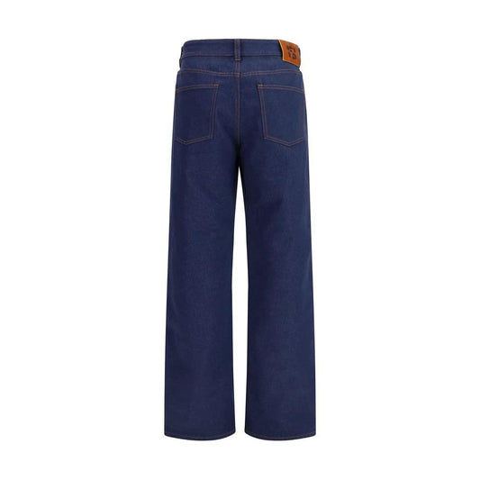 Fendi Blaue Baumwoll-Jeans im geraden Schnitt by Fendi