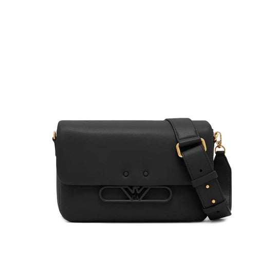 Emporio Armani Schwarze Umhängetasche aus Rindsleder by Emporio Armani