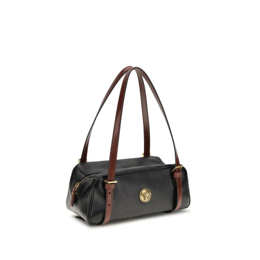 Versace Schwarze Lammleder Schultertasche Ovis Aries Aries by Versace