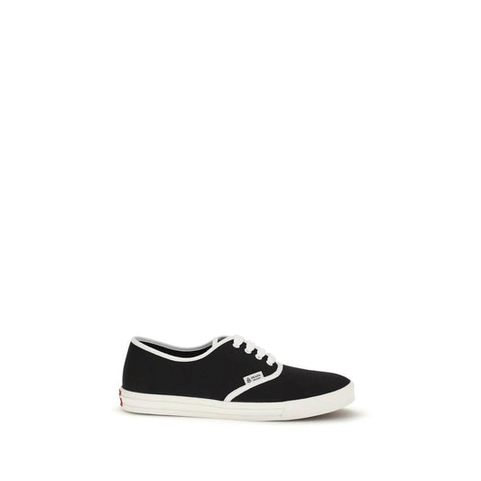 Prada Schwarze Low-Top-Sneaker aus Baumwolle by Prada