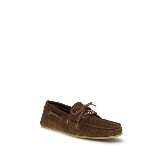 Gucci Braune Kalbsleder Bos Taurus Slipper-Loafer by Gucci
