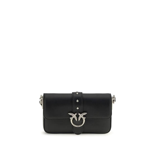 PINKO Schwarze Kalbsleder Bos Taurus Schultertasche by PINKO