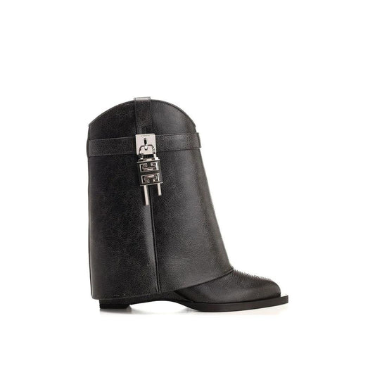 Givenchy Schwarze Leder-Ankle Boots by Givenchy