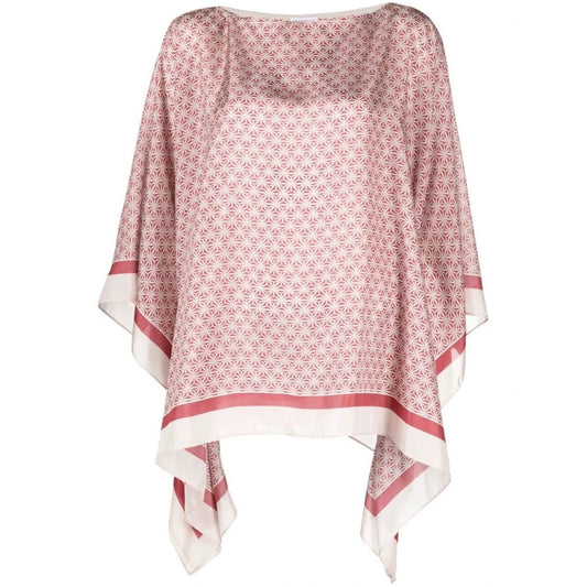 Brunello Cucinelli Cucinelli Rotes Seiden-T-Shirt by Brunello Cucinelli Cucinelli