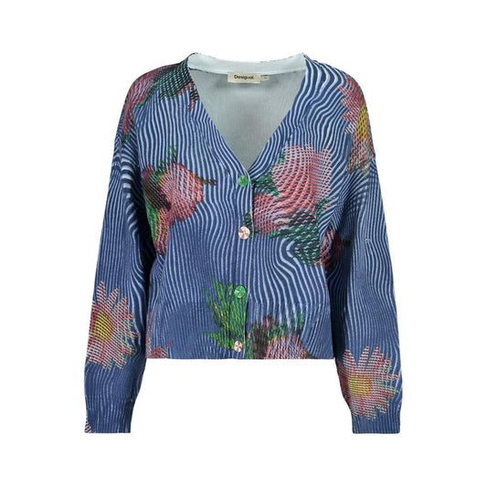 Desigual Blu Baumwollpullover Damen by Desigual