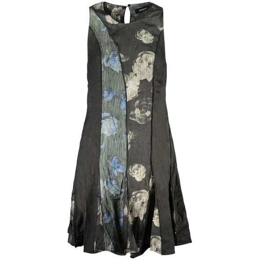 Desigual Schwarzes Damenkleid aus Viskose by Desigual