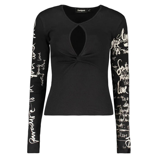 Desigual Schwarzer Damen-Strickpullover aus Baumwolle by Desigual