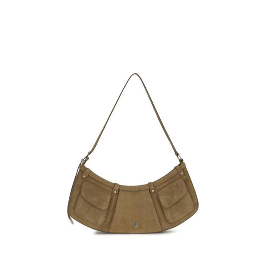 PINKO Beige Kalbsleder Bos Taurus Umhängetasche by PINKO