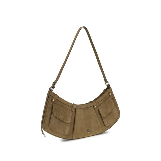PINKO Beige Kalbsleder Bos Taurus Umhängetasche by PINKO