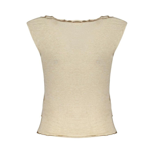Desigual Beige Viskose Tanktops by Desigual