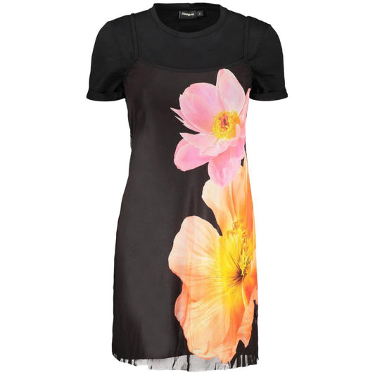 Desigual Schwarzes Baumwoll-Freizeitkleid by Desigual