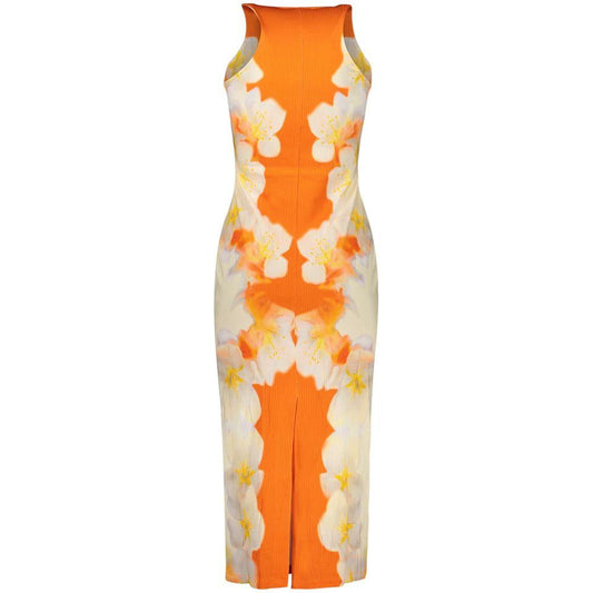 Desigual Orange Elastane Casual Dress by Desigual