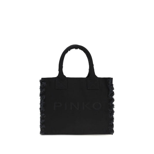 PINKO Schwarze Baumwoll-Umhängetasche by PINKO