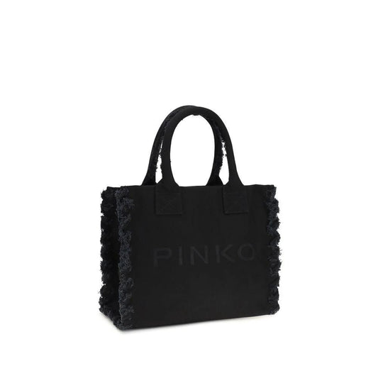PINKO Schwarze Baumwoll-Umhängetasche by PINKO
