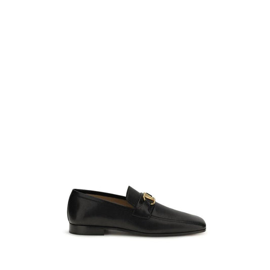 Valentino Garavani Schwarze Loafer aus Ziegenleder zum Hineinschlüpfen by Valentino Garavani