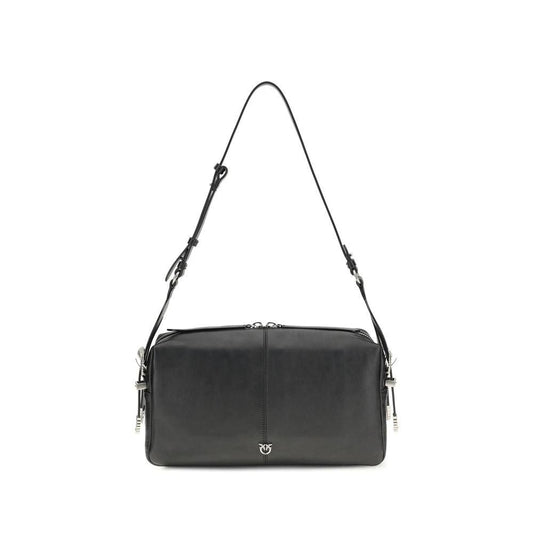 PINKO Schwarze Kalbsleder Bos Taurus Schultertasche by PINKO
