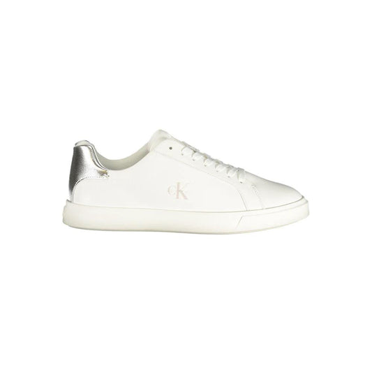 Calvin Klein Weiße Low-Top-Sneaker aus Polyester by Calvin Klein