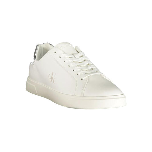 Calvin Klein Weiße Low-Top-Sneaker aus Polyester by Calvin Klein