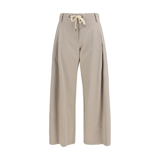 Brunello Cucinelli Beige Cotton Casual Pants by Brunello Cucinelli