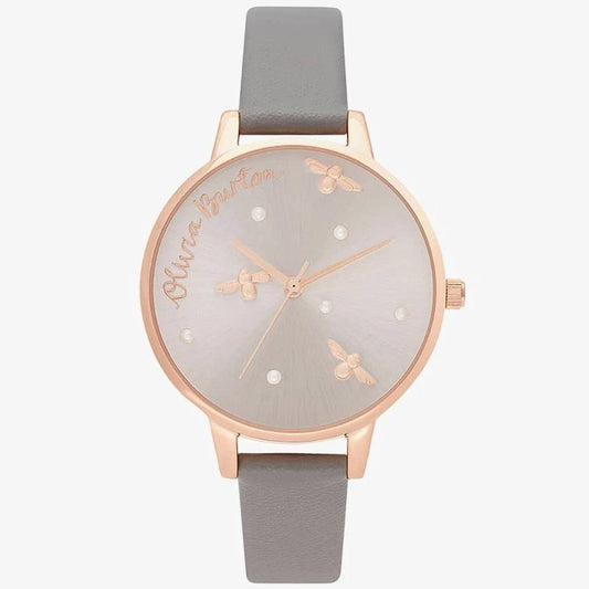 Olivia Burton Queen Bee Uhr Elegante Damenuhr Grau | ELORÉ by Olivia Burton