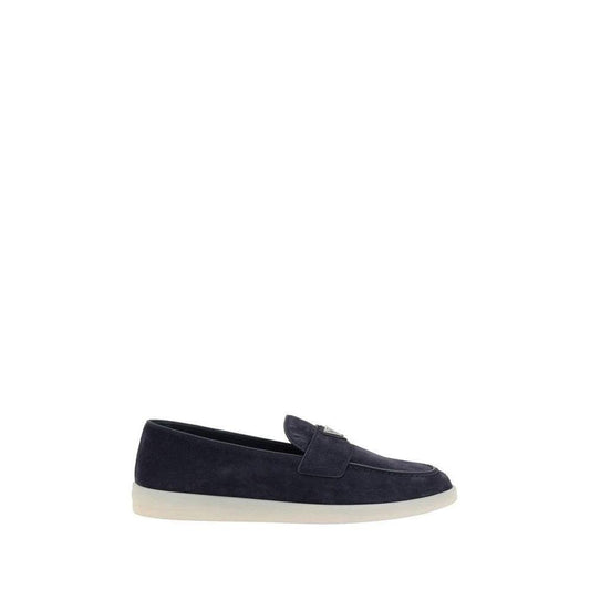 Prada Dreieckplakette Loafer Dunkel Marineblau | ELORÉ by Prada