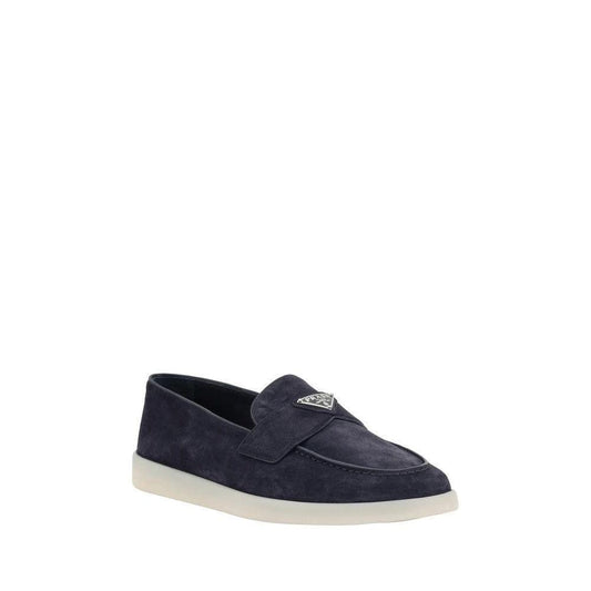 Prada Dreieckplakette Loafer Dunkel Marineblau | ELORÉ by Prada