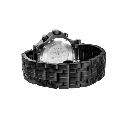 Toorof Chronograph Armbanduhr Edelstahl Schwarz | ELORÉ by Bobroff