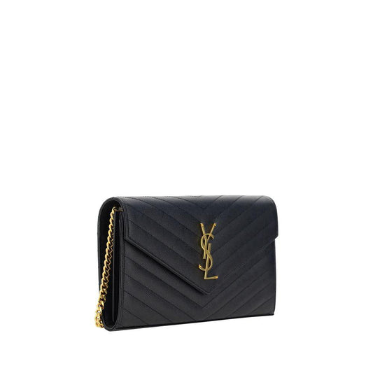 Saint Laurent Schwarze Kalbshaut Bos Taurus Schultertasche by Saint Laurent
