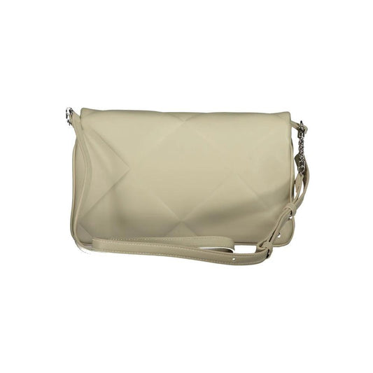 Calvin Klein Beigefarbene Baumwollhandtasche by Calvin Klein