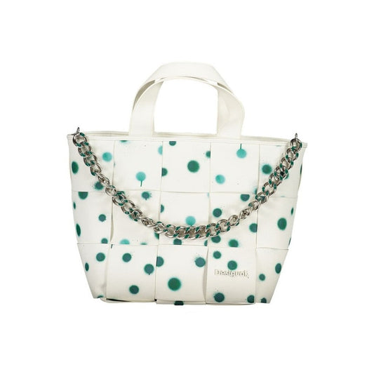 Desigual Handtasche Weiß Mit Türkis Klecks | ELORÉ by Desigual