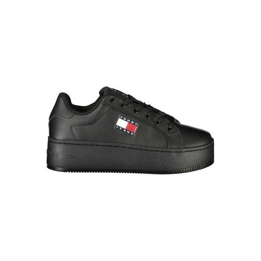 Tommy Jeans Plateau Sneaker Schwarz Glänzend | ELORÉ by Tommy Hilfiger