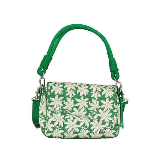 Desigual Umhängetasche Floral Print Grün Lederlook | ELORÉ by Desigual