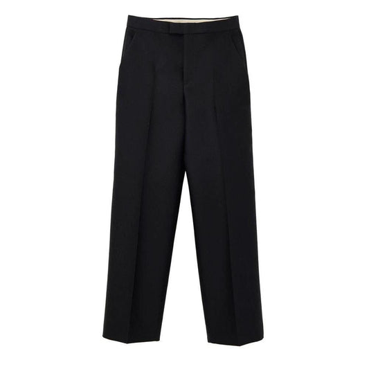 Gucci Luxus Wollseide Gabardine Hose Schwarz | ELORÉ by Gucci