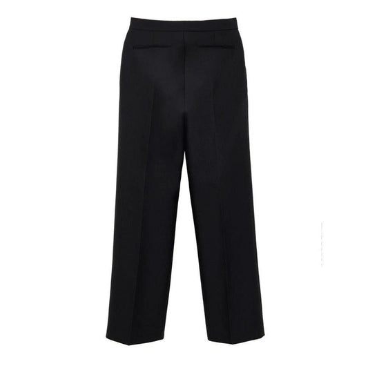 Gucci Luxus Wollseide Gabardine Hose Schwarz | ELORÉ by Gucci
