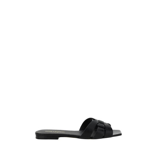 Saint Laurent Sandalen Kalbsleder Schwarz | ELORÉ by Saint Laurent