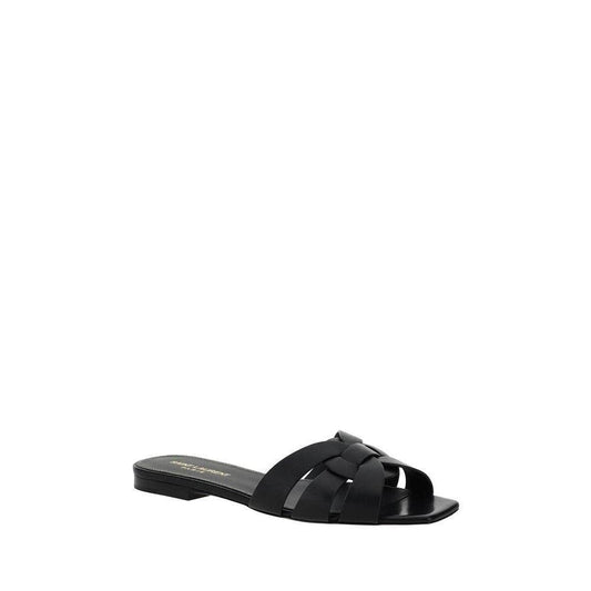 Saint Laurent Sandalen Kalbsleder Schwarz | ELORÉ by Saint Laurent