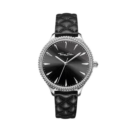 Thomas Sabo Schwarze Leder-Kleidungsuhr by Thomas Sabo