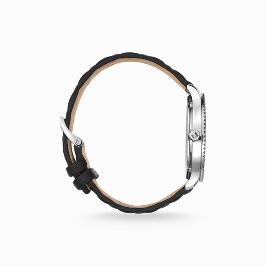 Thomas Sabo Schwarze Leder-Kleidungsuhr by Thomas Sabo