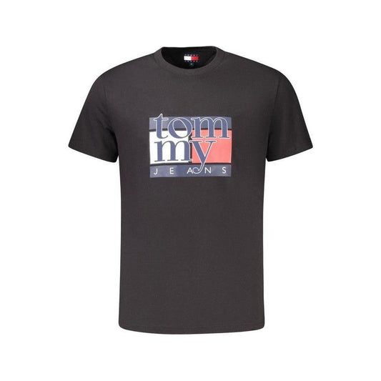 Tommy Hilfiger T Shirt Stack Logo Druck Schwarz | ELORÉ by Tommy Hilfiger