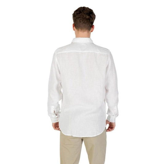 Relegant Hemd Langarm Casual Leinen Premium Weiß | ELORÉ by Hugo Boss