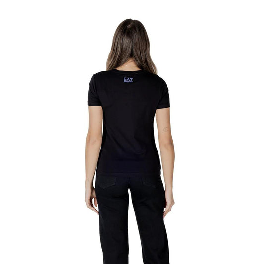 EA7 Emporio Armani Schwarzes T-Shirt aus Baumwolle by EA7 Emporio Armani