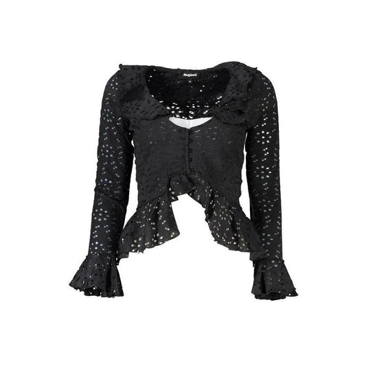 Luxuria Exklusiv Mode Boutique Spitzenbluse Schwarz | ELORÉ by Desigual